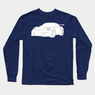 Porsche GT3 RS car selfmade drawing Long Sleeve T-Shirt